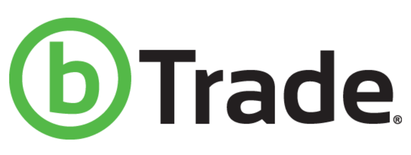 Logotipo da bTrade com um 