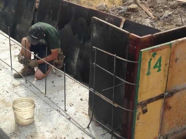 Concrete — Man Working On The Concrete Foundation in Northern Utah, UT