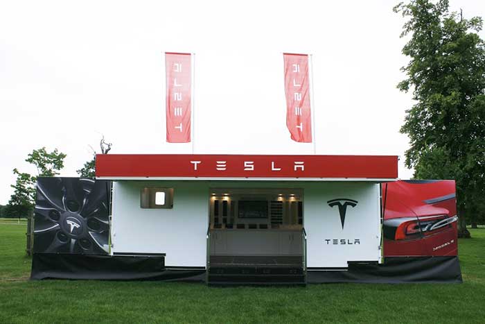 Tesla exhibition trailer