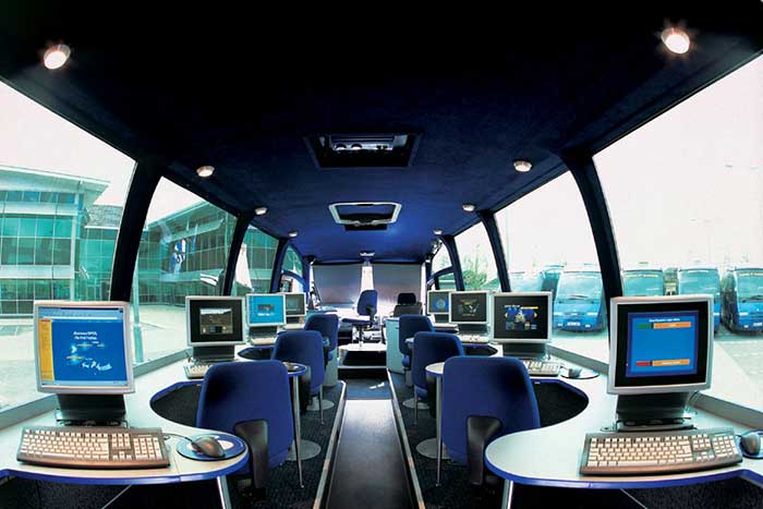 Computer training exhibition trailers