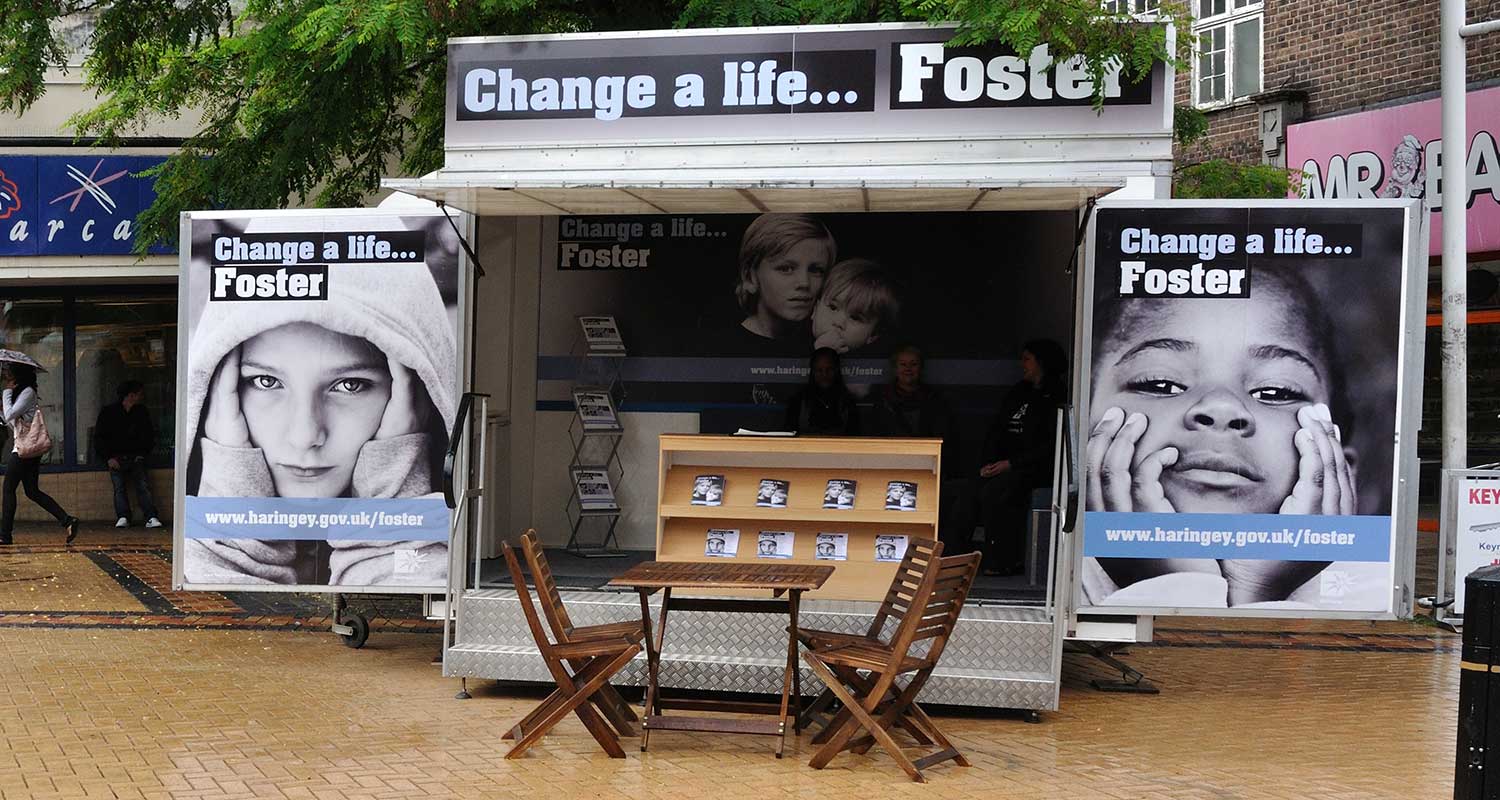 Haringey fostering unit exhibition trailer