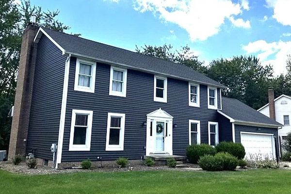 Front House with Blue Siding — Kent, OH — ARC Contracting of Ohio LLC