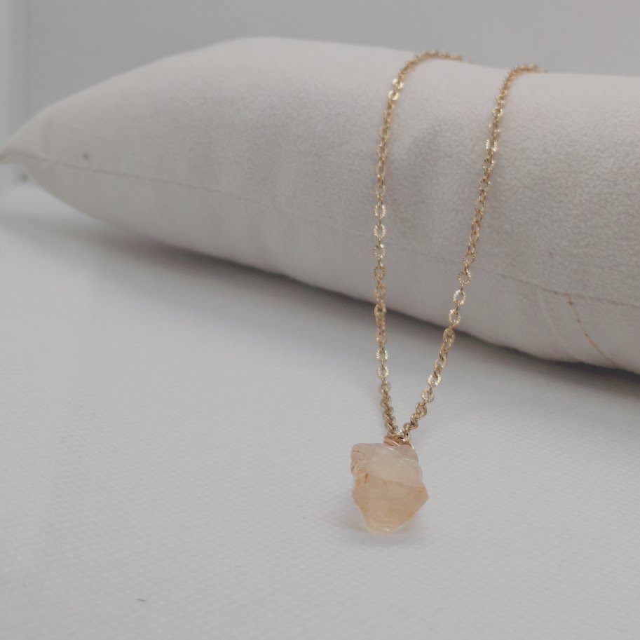 ruwe citrien ketting