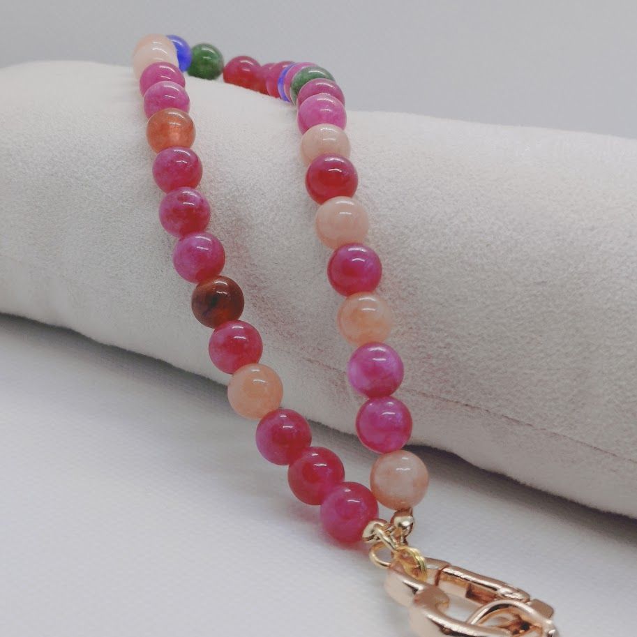 kleurrijke toermalijn telefoonkoord