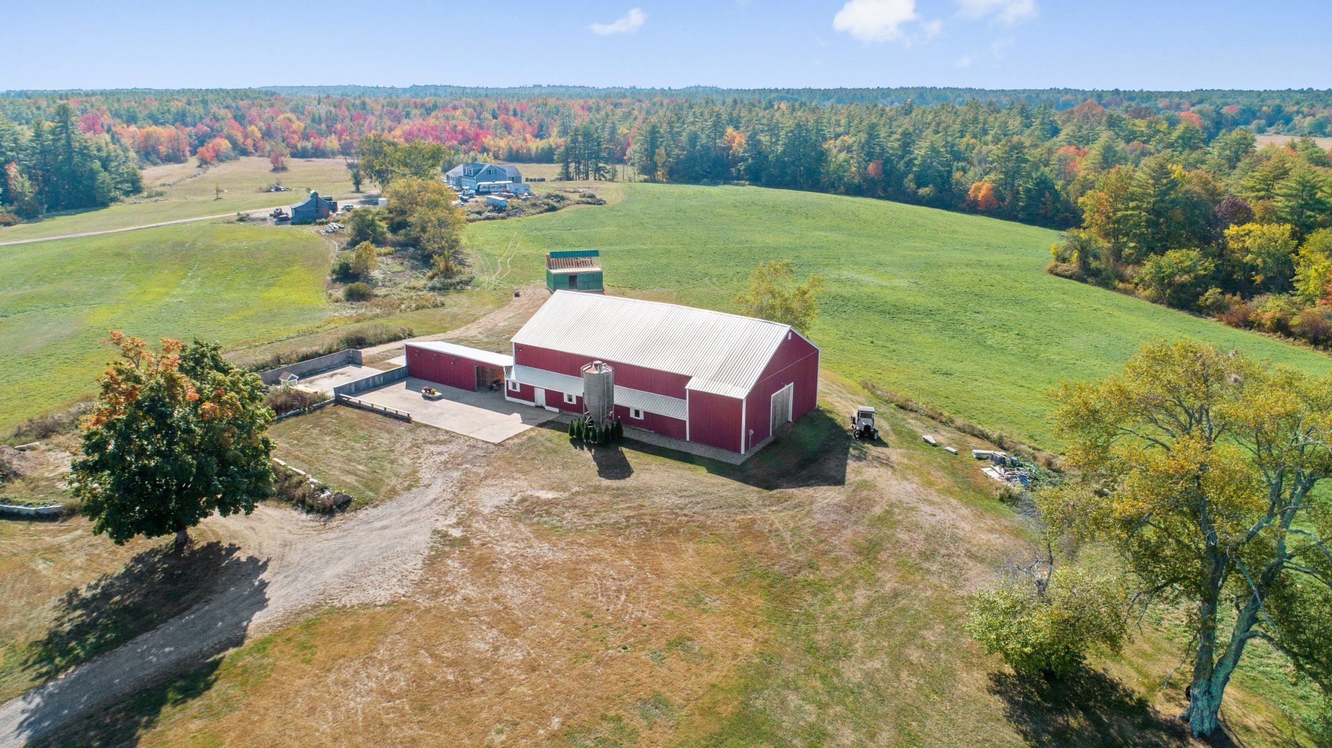 Barn's aerial view — Dayton, ME — This Old Barn