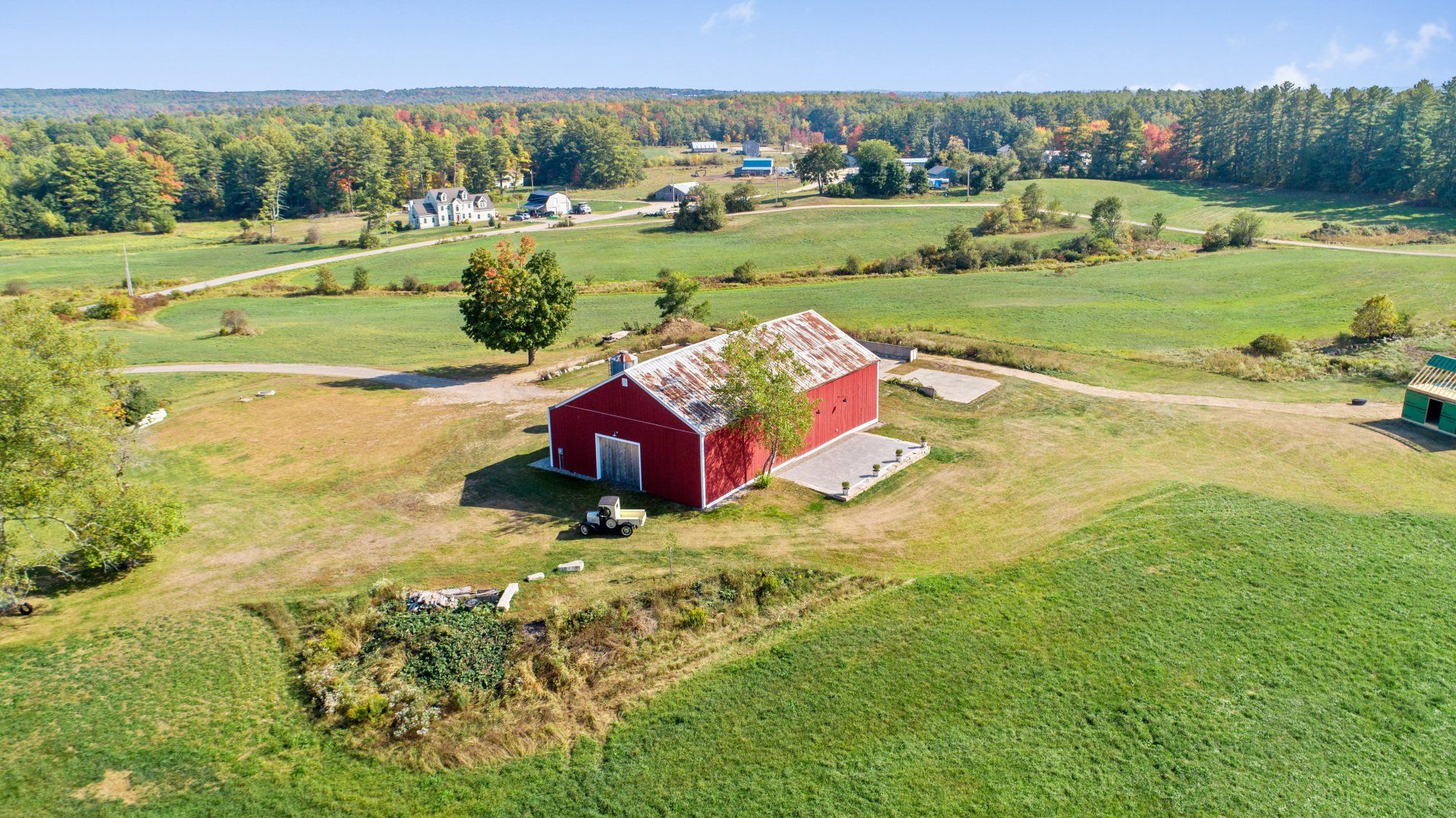 Another aerial view of the barn — Dayton, ME — This Old Barn