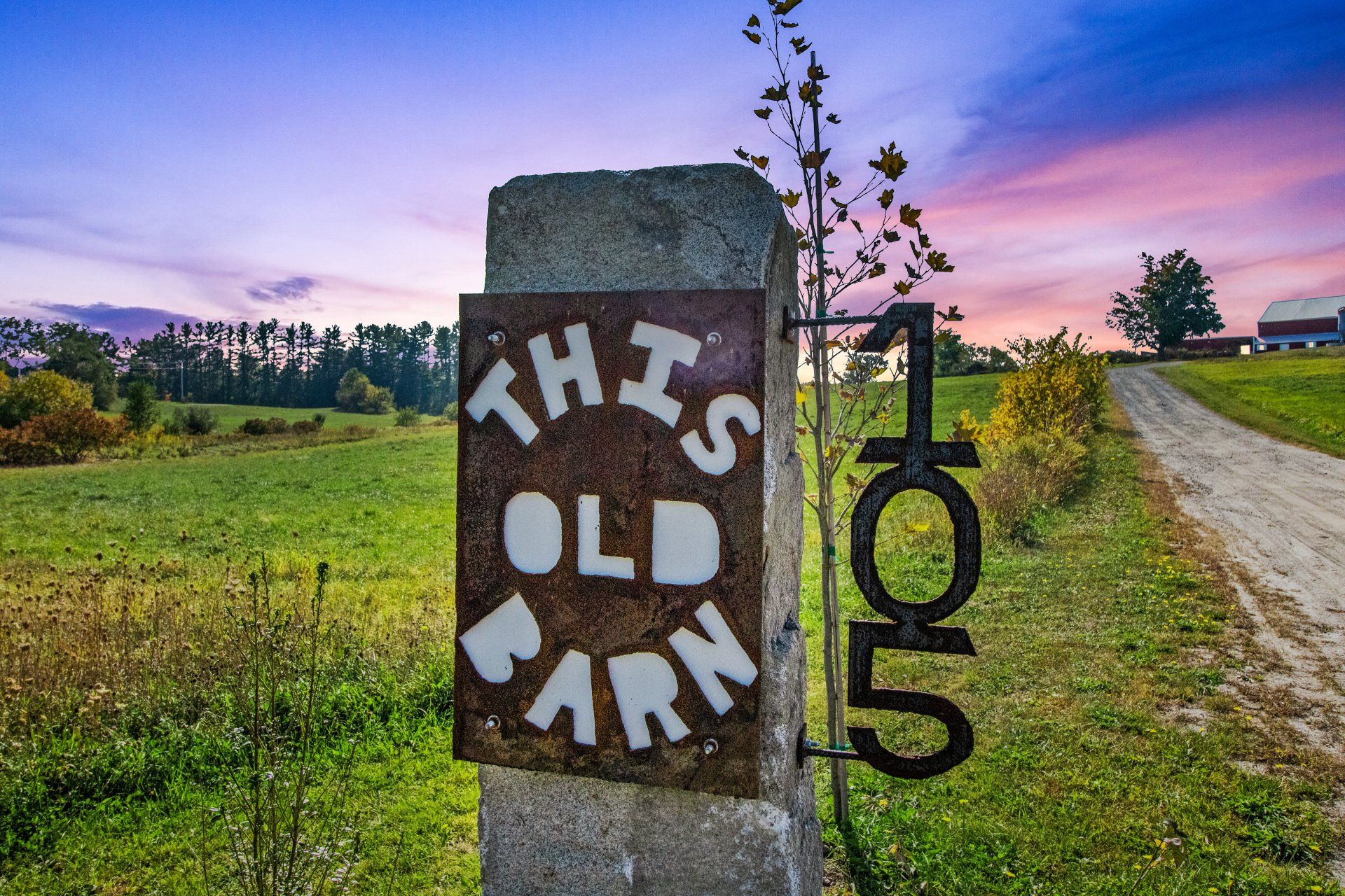 This old barn sign during sunset — Dayton, ME — This Old Barn