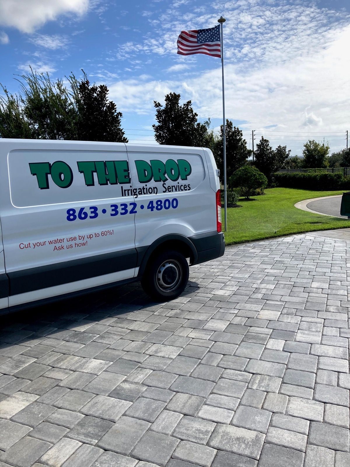 White service van with 