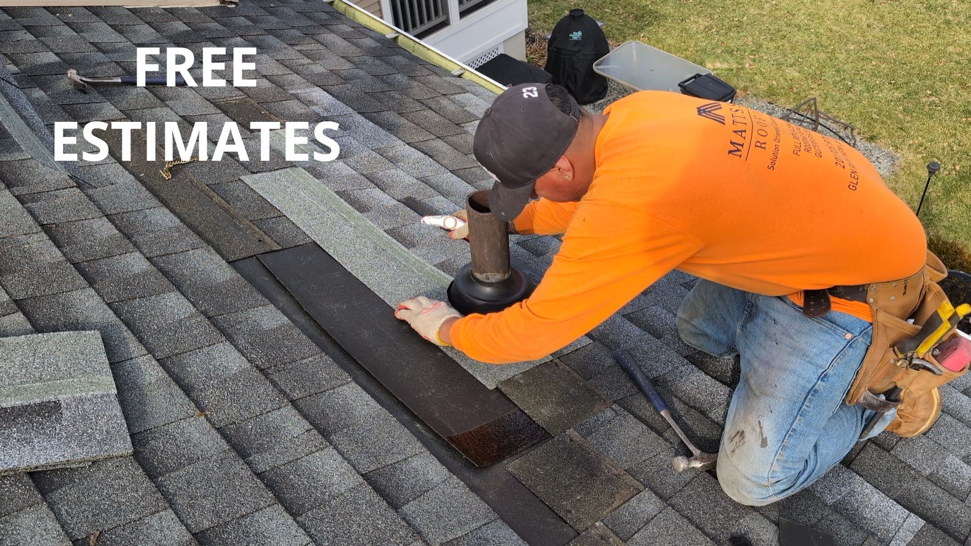 Free estimates for active roof issues; $300 fee for non-urgent inspections credited if repairs are done.