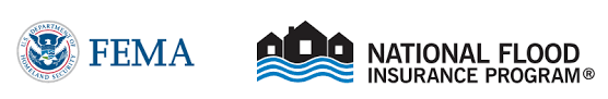 Logos of FEMA and the National Flood Insurance Program.