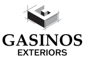 Logo of "Gasinos Exteriors" with a stylized architectural "G" above the text.