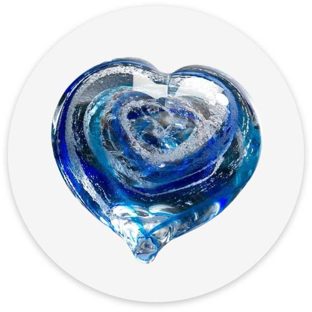Glass Memorial Heart Keepsake