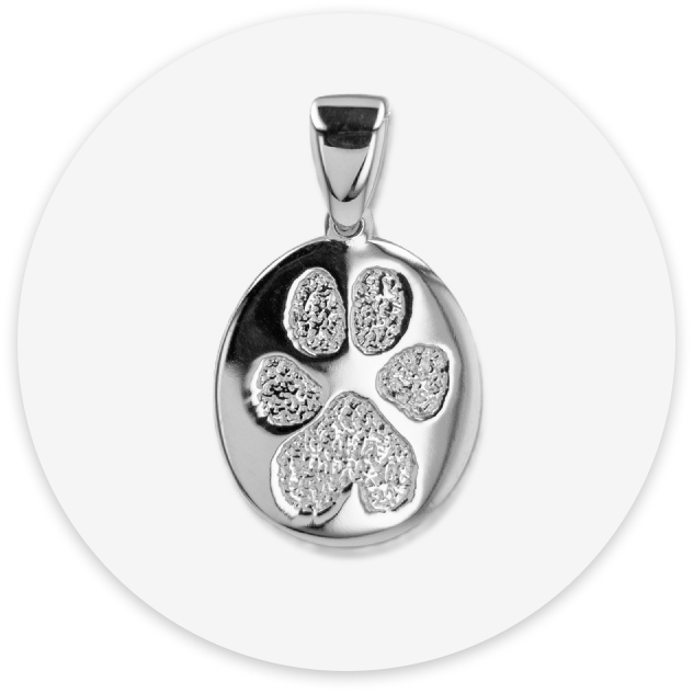 Buddies Paw Print Memorial Pendants and Keepsakes