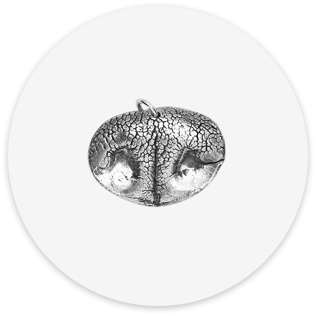 Silver Metal Nose Print