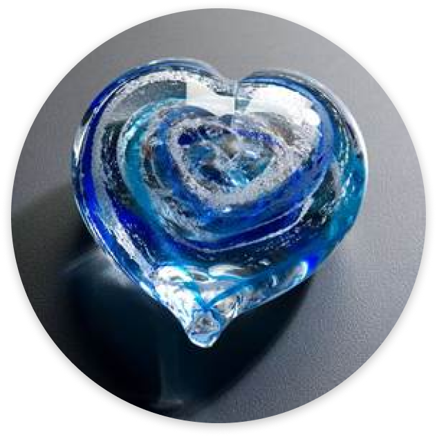 Glass Memorial Heart Keepsake