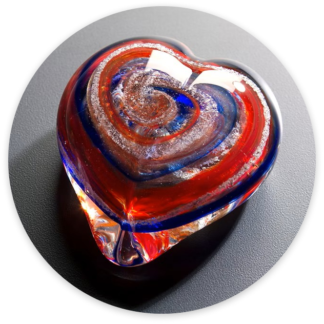 Glass Memorial Heart Keepsake