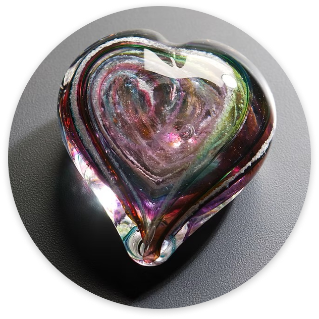 Glass Memorial Heart Keepsake