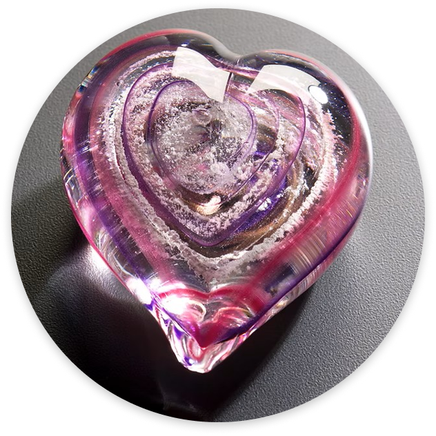 Glass Memorial Heart Keepsake