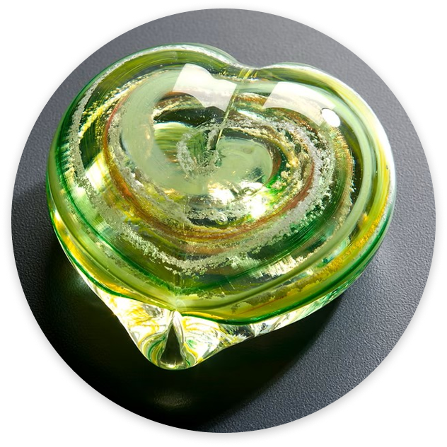 Glass Memorial Heart Keepsake