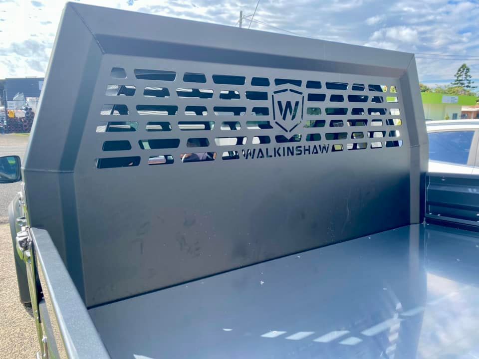 The Back of A Truck with A Headache Rack on It — PSE Stainless Steel Fabrications in Manunda, QLD