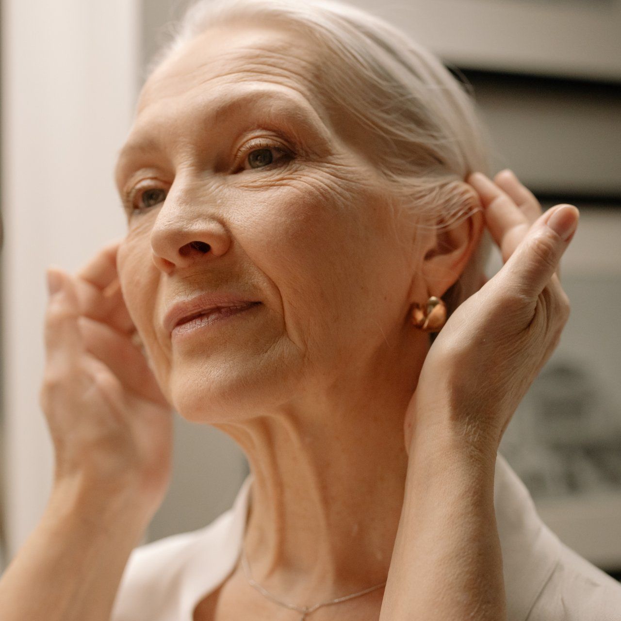 older woman's face