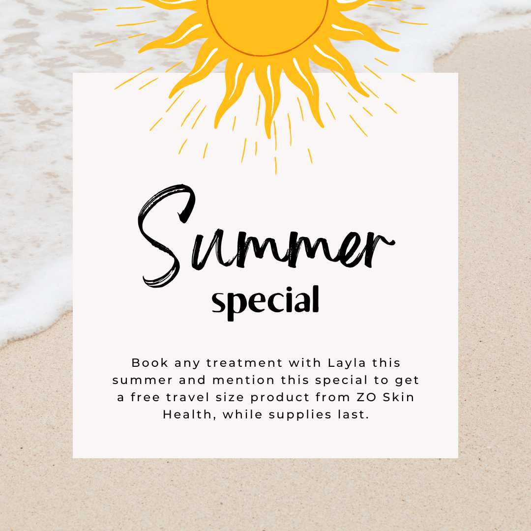 summer special text with sun