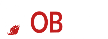 Le mot ob est écrit en rouge sur fond blanc