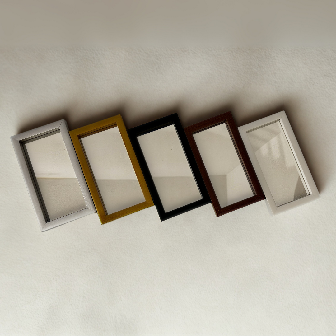 A row of trays are lined up on a table