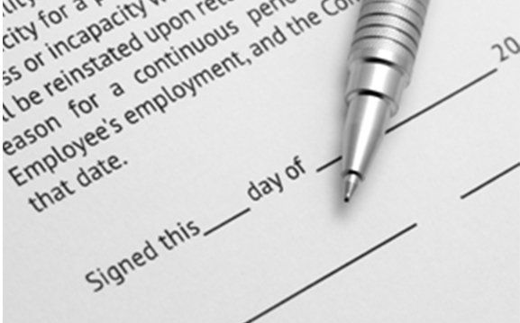 documents and pen