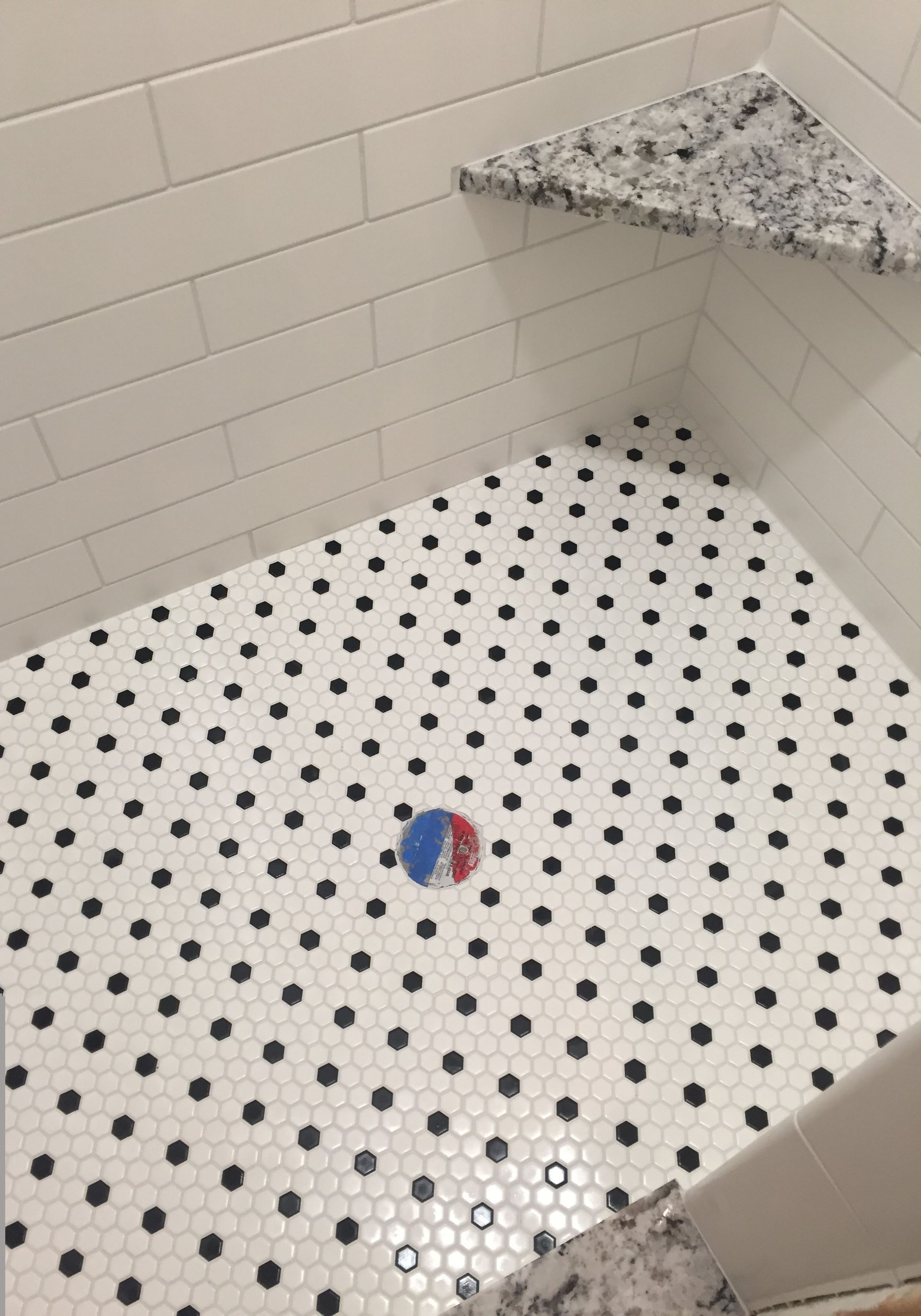 There are many different types of tiles in this picture.