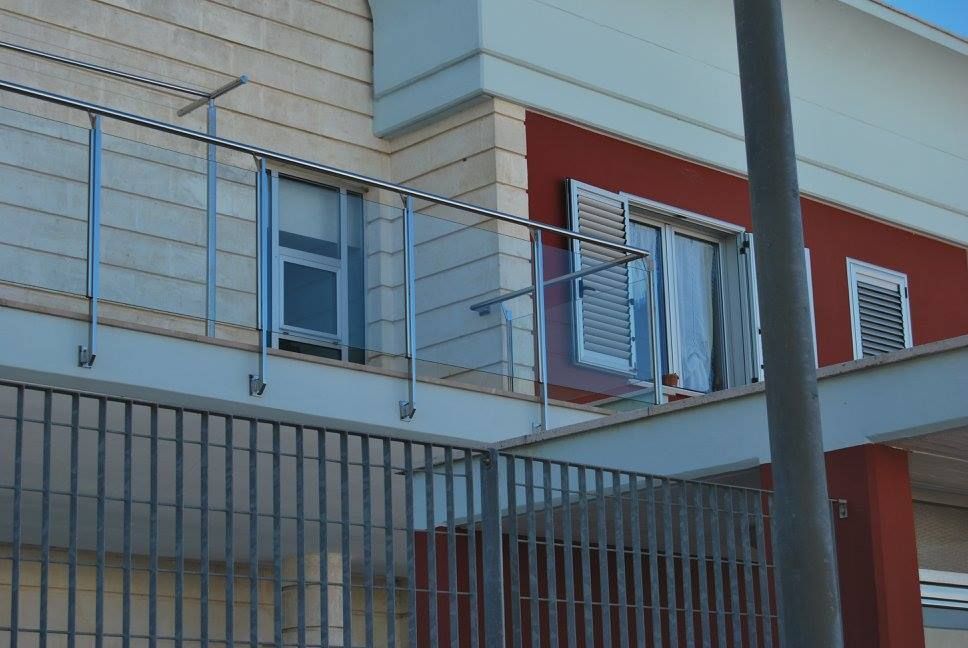 lavorazioni in acciaio, parapetto, terrazzo