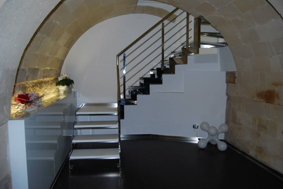 lavorazioni in acciaio, scala, parapetto, ringhiera