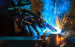welding work Industrial automotive part in factory