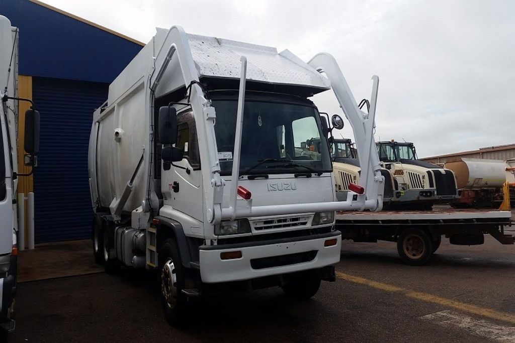 White Garbage Truck is Parked — Preston’s NT in Winnellie, NT