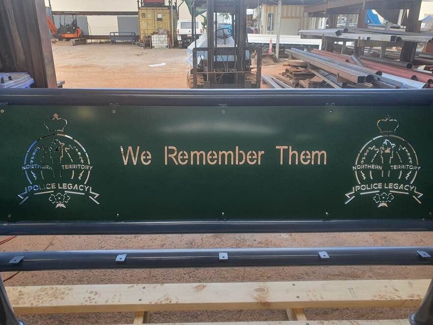 Park Bench With Remembrance Quote — Preston’s NT in Winnellie, NT