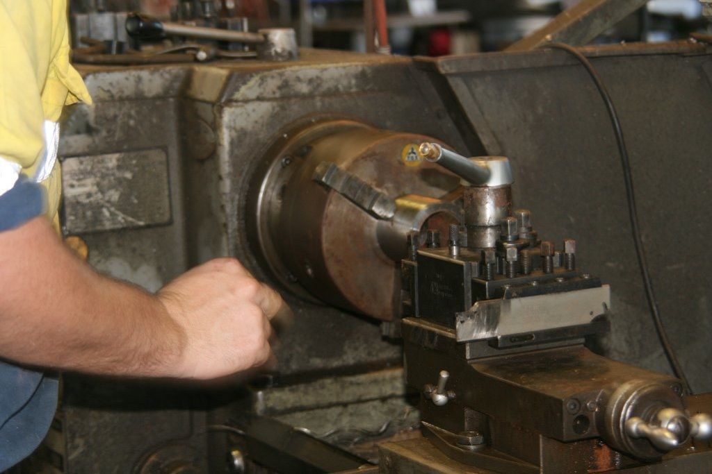 Engineer Preparing Metal Fabrication Machine — Steel Fabrication in Winnellie, NT
