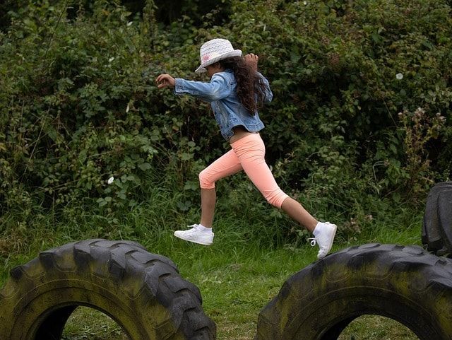 girl, jumping, obstacle course, playing, playground, child, fun, obstacle course, obstacle course, obstacle course, obstacle course, obstacle course