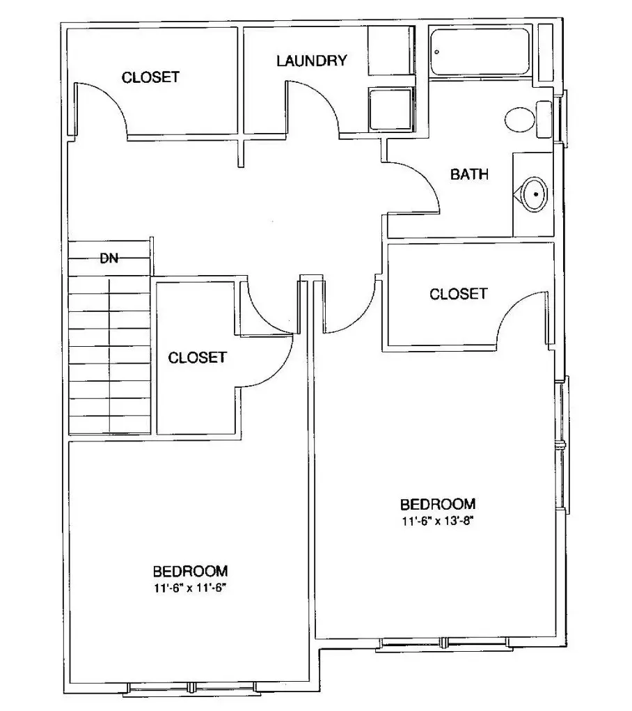 2 Bedroom Townhouse with Laundry 2nd Floor