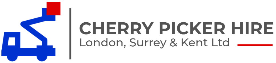 The logo for cherry picker hire london , surrey and kent ltd