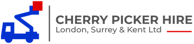 The logo for cherry picker hire london , surrey and kent ltd