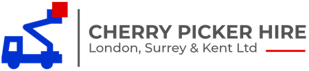 The logo for cherry picker hire london , surrey and kent ltd