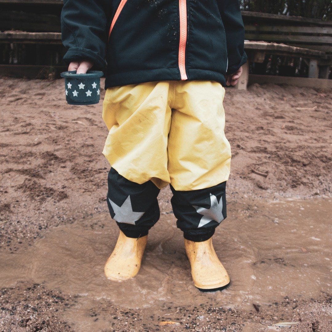 Hosenheld, Hosenschutz, Gamasche, Wasser, Pfütze, Gummistiefel, Stulpe