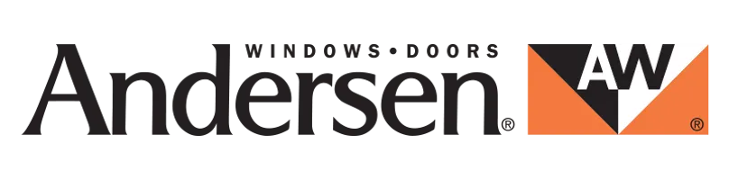 A logo for a company called andersen windows and doors