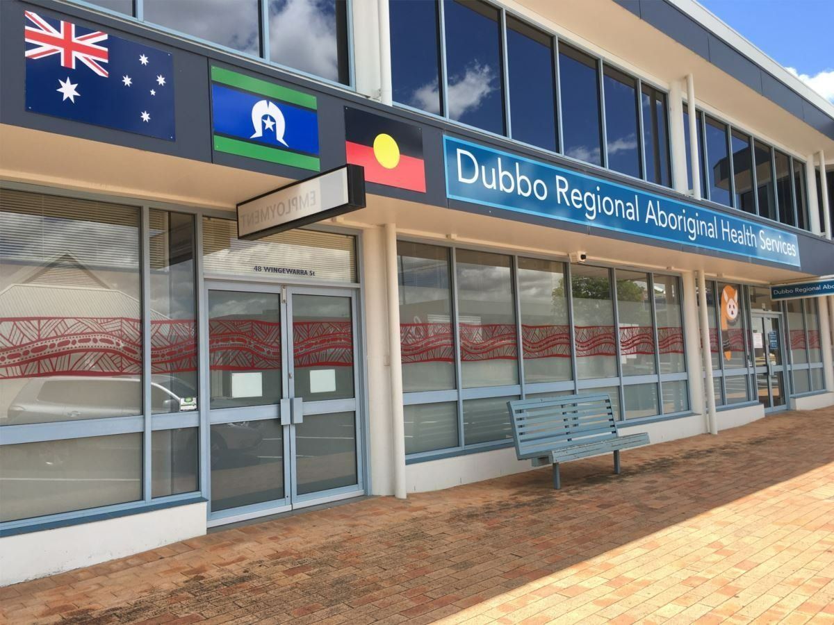 Dubbo Regional Aboriginal Health Service Building with Flags — Signvision In Dubbo, NSW