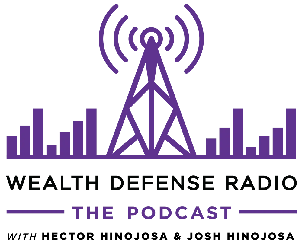 Purple radio tower logo for 