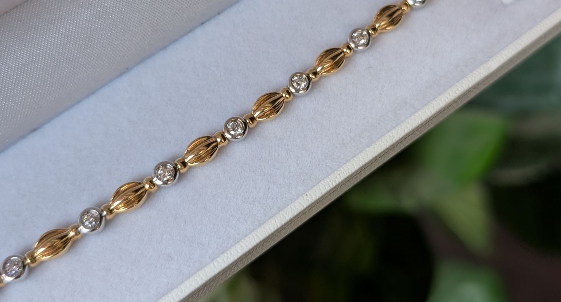 Two toned Gold Bracelet with diamonds