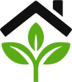 icona con casa e pianta stilizza del logo si edilizia green