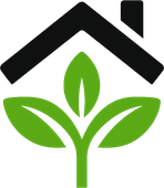 icona con casa e pianta stilizza del logo si edilizia green
