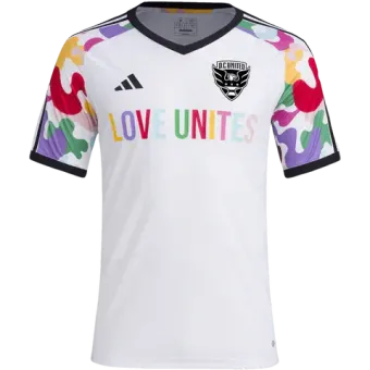 A white t-shirt with the words `` love unites '' on it.