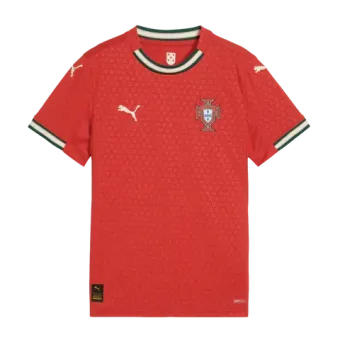 A red shirt with a white puma logo on the front